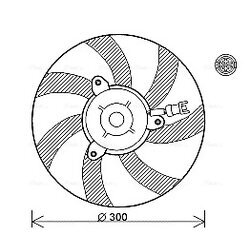 Ventilátor chladenia motora AVA QUALITY COOLING VN7527