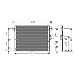 Kondenzátor klimatizácie AVA QUALITY COOLING AU5075