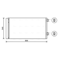 Kondenzátor klimatizácie AVA QUALITY COOLING BW5414D