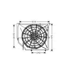 Ventilátor chladenia motora AVA QUALITY COOLING BW7502