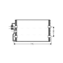 Kondenzátor klimatizácie AVA QUALITY COOLING CN5093