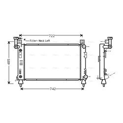 Chladič motora AVA QUALITY COOLING CR2050