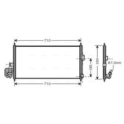 Kondenzátor klimatizácie AVA QUALITY COOLING DN5201