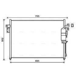 Kondenzátor klimatizácie AVA QUALITY COOLING DN5404D