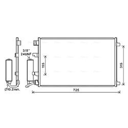 Kondenzátor klimatizácie AVA QUALITY COOLING DN5420D