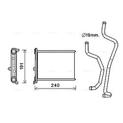 Výmenník tepla vnútorného kúrenia AVA QUALITY COOLING DN6417