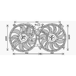 Ventilátor chladenia motora AVA QUALITY COOLING DN7537