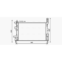 Chladič motora AVA QUALITY COOLING FD2578