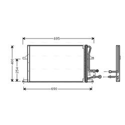 Kondenzátor klimatizácie AVA QUALITY COOLING FD5227