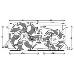 Ventilátor chladenia motora AVA QUALITY COOLING FD7543