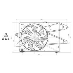 Ventilátor chladenia motora AVA QUALITY COOLING FD7713