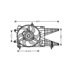 Ventilátor chladenia motora AVA QUALITY COOLING FT7517