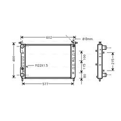 Chladič motora AVA QUALITY COOLING FTA2232