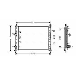 Chladič motora AVA QUALITY COOLING FTA2249