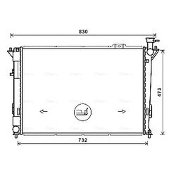 Chladič motora AVA QUALITY COOLING HY2435