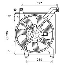 Ventilátor chladenia motora AVA QUALITY COOLING HY7568