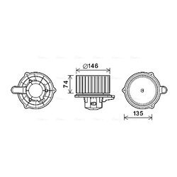 Vnútorný ventilátor AVA QUALITY COOLING HY8350