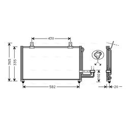 Kondenzátor klimatizácie AVA QUALITY COOLING KA5013