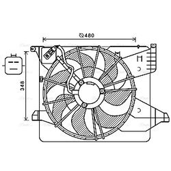 Ventilátor chladenia motora AVA QUALITY COOLING KA7539