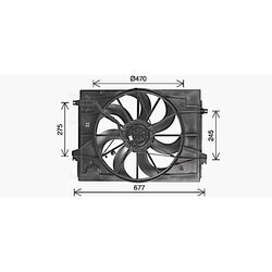 Ventilátor chladenia motora AVA QUALITY COOLING KA7544