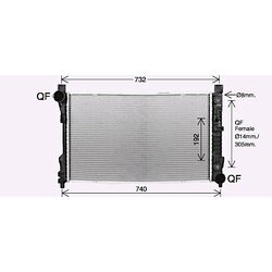 Chladič motora AVA QUALITY COOLING MS2727