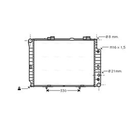 Chladič motora AVA QUALITY COOLING MSA2214