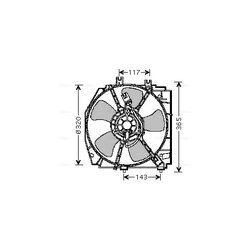 Ventilátor chladenia motora AVA QUALITY COOLING MZ7521