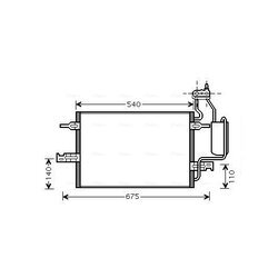 Kondenzátor klimatizácie AVA QUALITY COOLING OL5349D