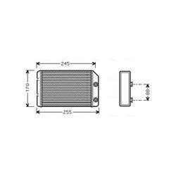 Výmenník tepla vnútorného kúrenia AVA QUALITY COOLING OL6315