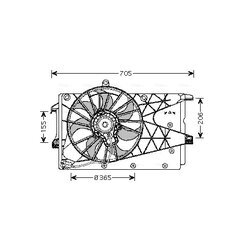 Ventilátor chladenia motora AVA QUALITY COOLING OL7526