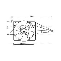 Ventilátor chladenia motora AVA QUALITY COOLING OL7535