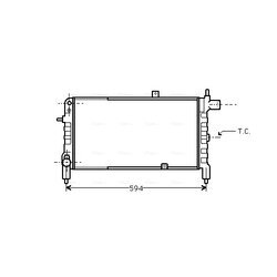 Chladič motora AVA QUALITY COOLING OLA2074