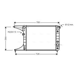 Chladič motora AVA QUALITY COOLING OLA2201