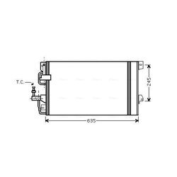 Kondenzátor klimatizácie AVA QUALITY COOLING OLA5390D