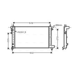 Chladič motora AVA QUALITY COOLING PE2149