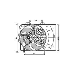 Ventilátor chladenia motora AVA QUALITY COOLING PE7539