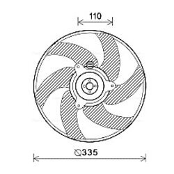 Ventilátor chladenia motora AVA QUALITY COOLING PE7552