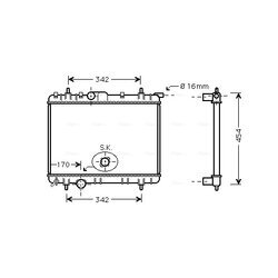 Chladič motora AVA QUALITY COOLING PEA2247