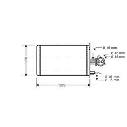 Výmenník tepla vnútorného kúrenia AVA QUALITY COOLING PEA6173