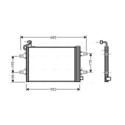 Kondenzátor klimatizácie AVA QUALITY COOLING SAA5007D