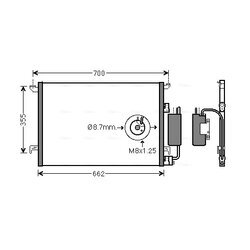 Kondenzátor klimatizácie AVA QUALITY COOLING SBA5058D