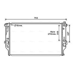 Chladič motora AVA QUALITY COOLING TO2715