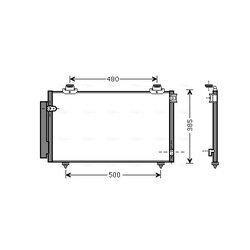 Kondenzátor klimatizácie AVA QUALITY COOLING TO5431D