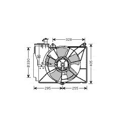 Ventilátor chladenia motora AVA QUALITY COOLING TO7539