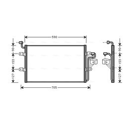 Kondenzátor klimatizácie AVA QUALITY COOLING VN5181