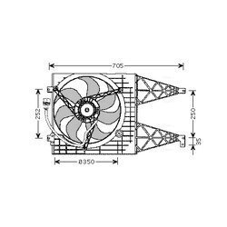 Ventilátor chladenia motora AVA QUALITY COOLING VN7507