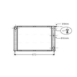 Chladič motora AVA QUALITY COOLING VO2088