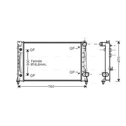 Chladič motora AVA QUALITY COOLING AIA2158