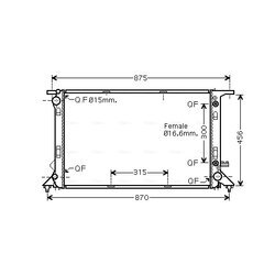 Chladič motora AVA QUALITY COOLING AIA2309