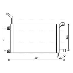 Chladič motora AVA QUALITY COOLING AUA2223